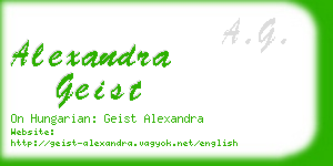 alexandra geist business card